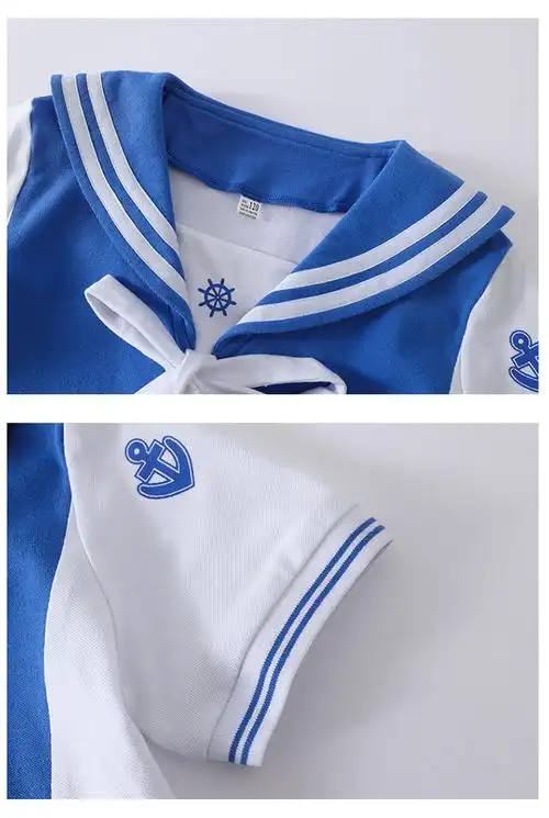 小学生校服夏装海军蓝色儿童夏季班服毕业照水手服套装幼儿园园服