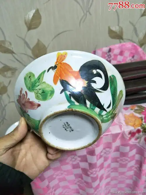 公鸡碗鸡公碗一枚品相不错临清运河古玩店_价格90元_第1张_7788收藏