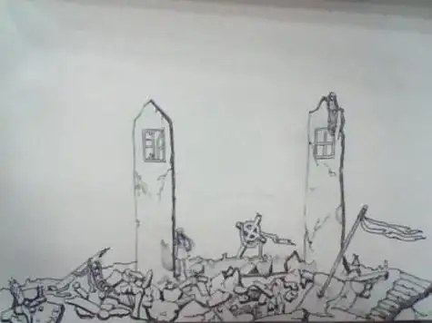 废墟的画法简笔画视频教程