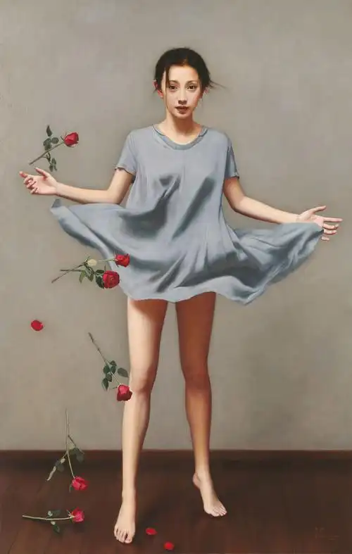 林金福油画女 林金福油画女人