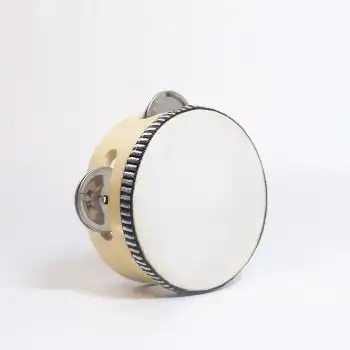 新疆舞蹈铃鼓幼儿园奥尔夫打击乐器手拍鼓手摇铃鼓碰钟老师用铃鼓0