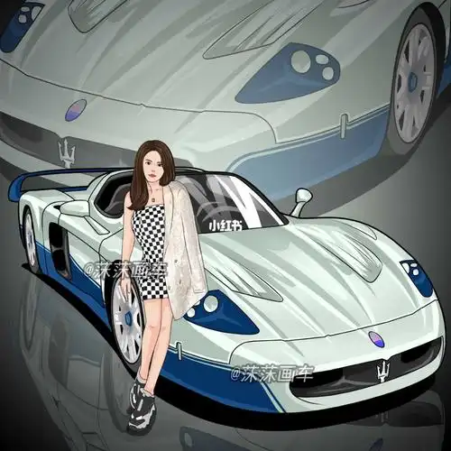 画车玛萨拉蒂和小姐姐配一脸