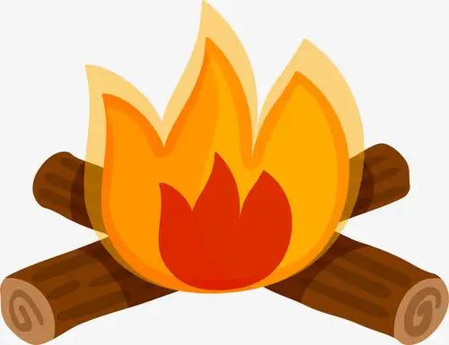矢量卡通火焰火堆