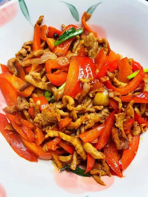 一人食晚餐甜椒肉丝1356