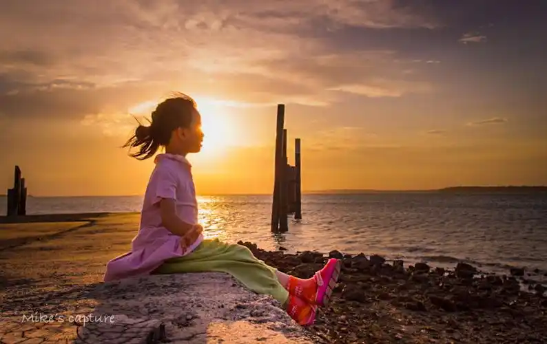 澳大利亚northstradbrokeisland小孩和狗真是绝配