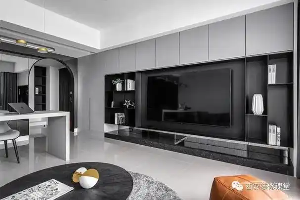电视背景墙 柜子(电视背景墙柜子效果图现代简约)-天晟网