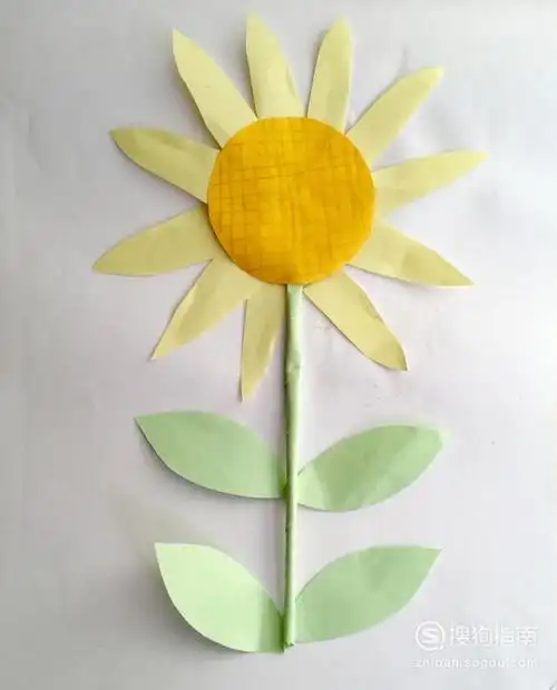 卡纸手工向日葵的做法