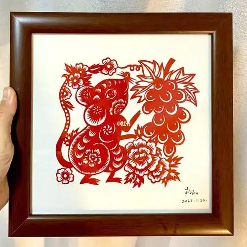 客订剪纸生肖剪纸小老鼠