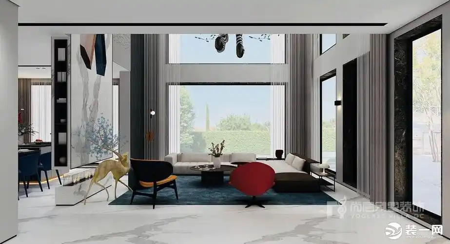 500平方米现代风格别墅客厅装修效果图