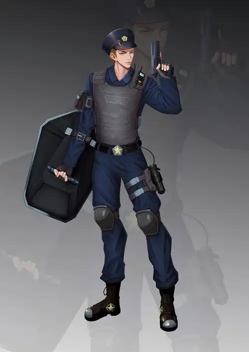 警察!|插画|游戏原画|二虎三壮它爹_原创作品-站酷zcool