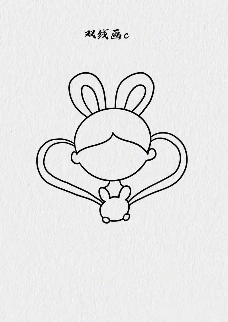 中秋节即将来临,一起画漂亮的#嫦娥简笔 - 抖音