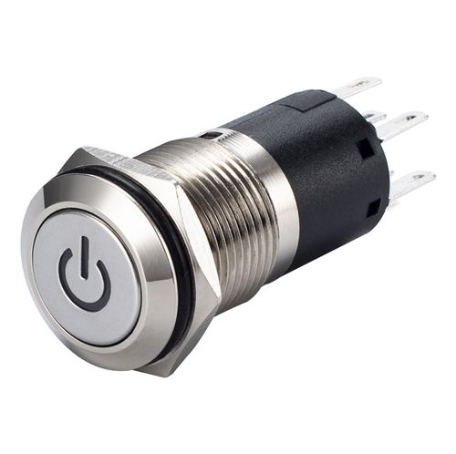 16mm金属按钮开关双闪双路双双联防水点动微型开关