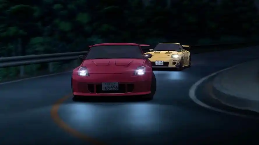 头文字d 高桥启介vs有着 飙车族警察称号的 池田龙次 fd对上 日产350z