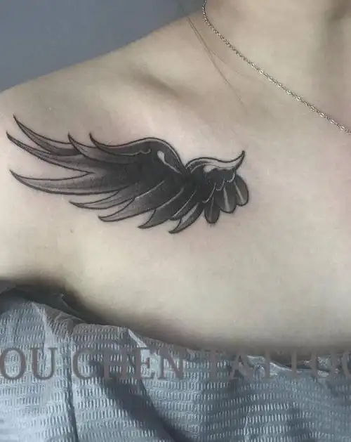 翅膀纹身图片_肩部纹身图案tag标签:纹身师:勾陈纹身店:勾陳刺青处