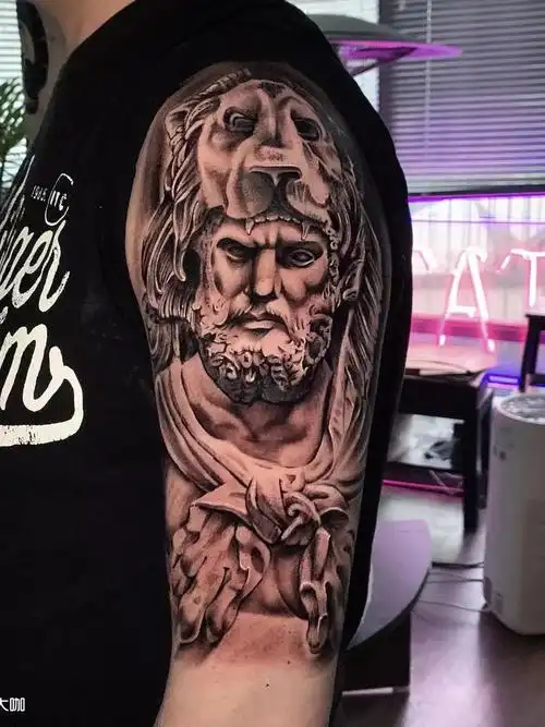 大力神heracles#_纹身图案手稿图片_lee的纹身作品集
