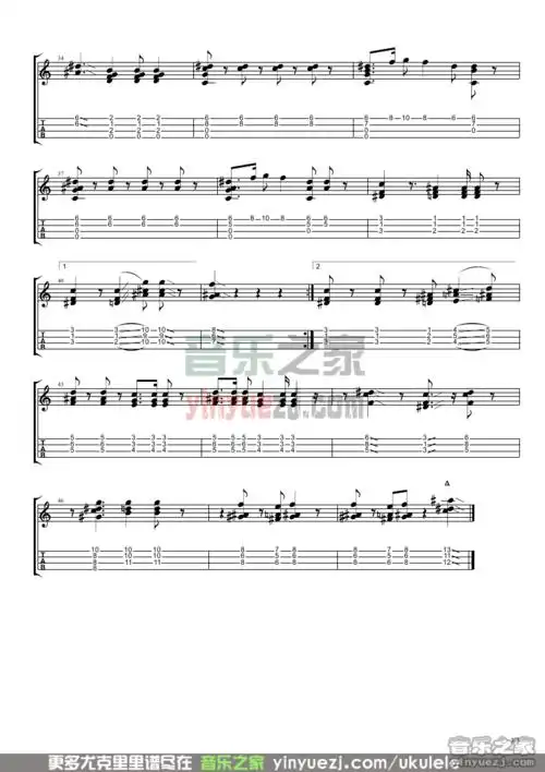 《gone fishing》尤克里里指弹谱