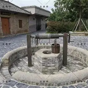 井口木井架打水辘轳手摇轱辘压水机打水机新农村改造井辘轳井户外