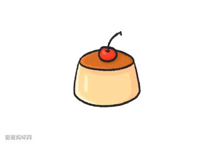 食物简笔画大全布丁怎么画