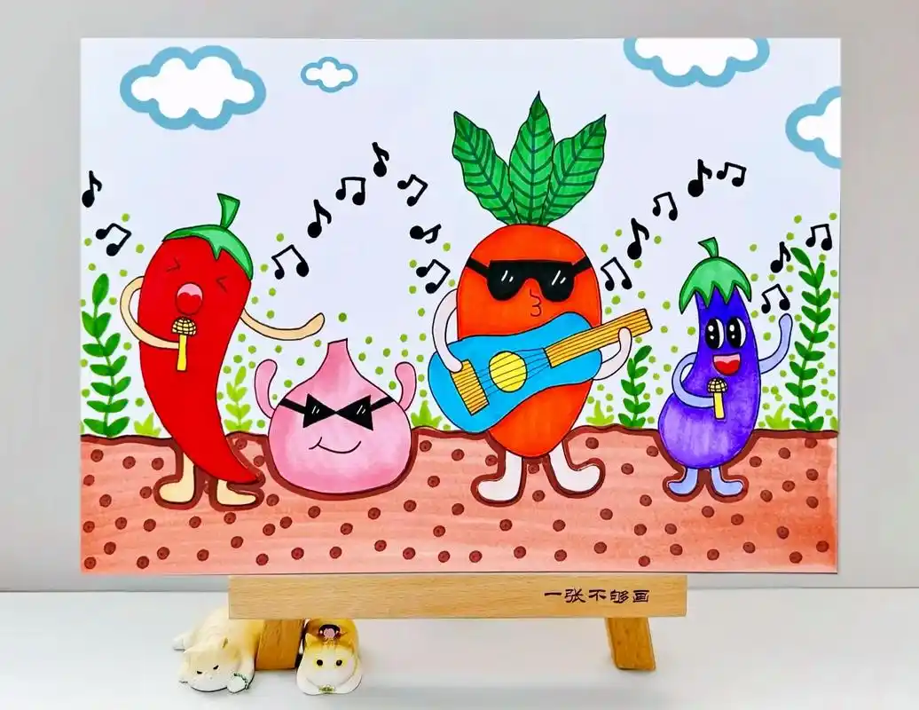 蔬菜乐队创意儿童画
