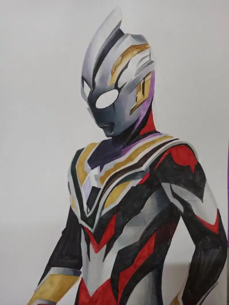 特利迦手绘 画的是光暗形态的特利迦,更新一下进度07