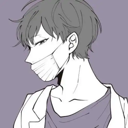 口罩黑白酷男头帅