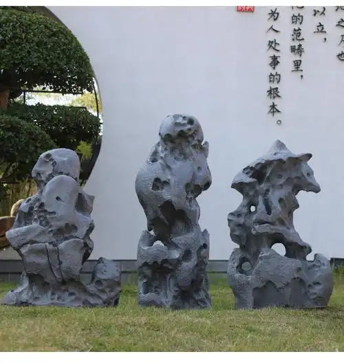 巧马高端高档庭院仿真太湖石雕塑玲珑奇石摆件高端会所假山石造景模具