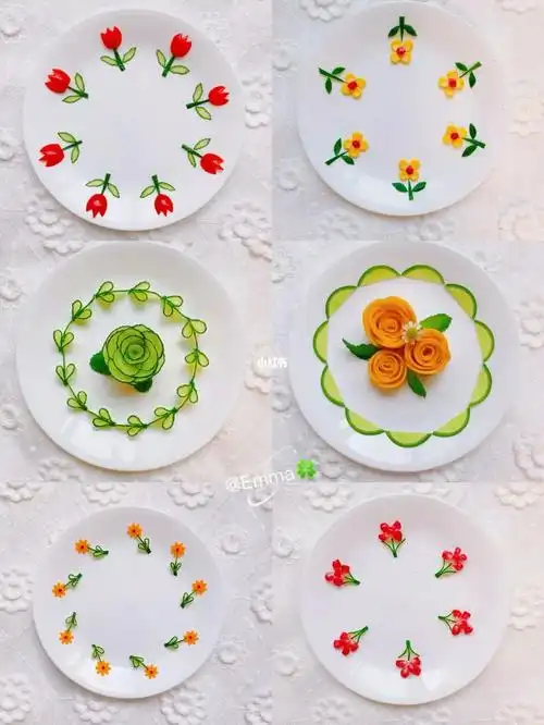 盘饰蔬果小花摆盘围边合集二