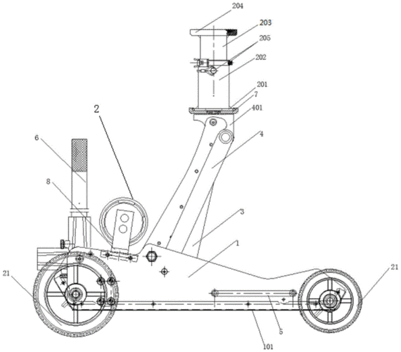 一种增高防下陷型卧式千斤顶的制作方法