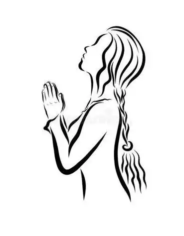 许愿的手势简笔画