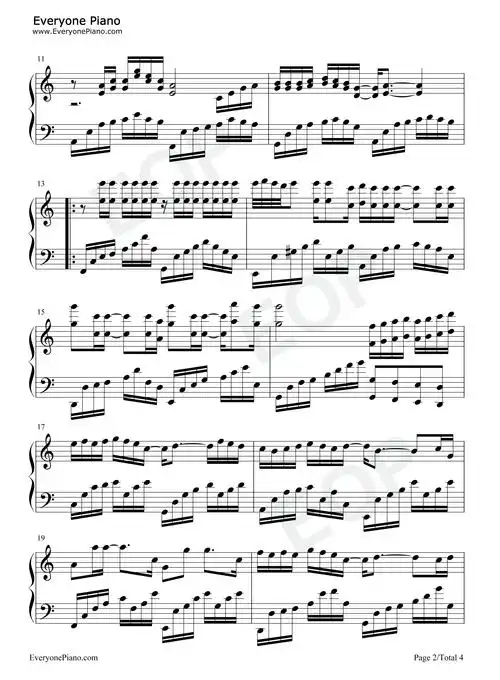 江南-林俊杰五线谱预览2