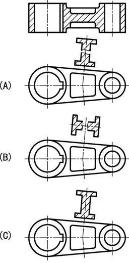 选择正确的断面图. [图]a,(a)b,(b)c,(c)d,none.