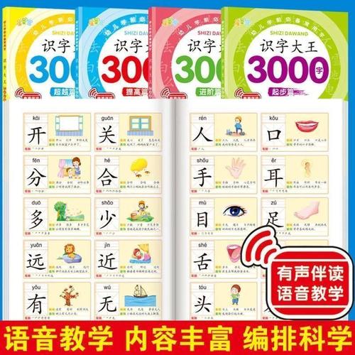 识字大王3000字幼儿识字启蒙小班大班一年级看图识字大全早教书本