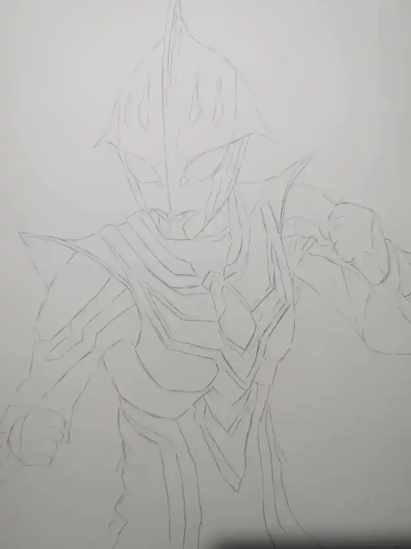 彩铅奈克瑟斯奥特曼   我不能倒下,因为我身后是万家灯火#彩 - 抖音