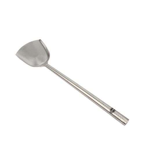 不锈钢加厚无磁长柄钢铲炒铲钢柄锅铲木柄厨师锅铲