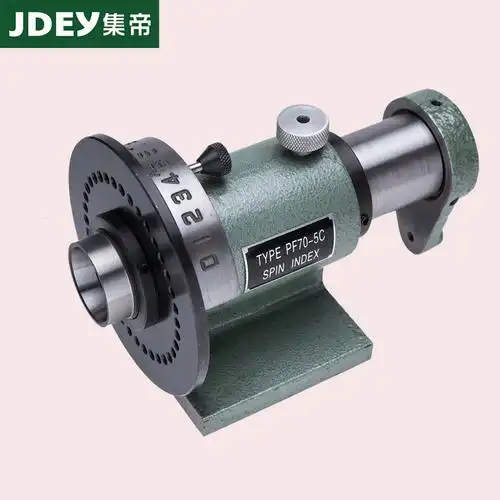 征宙-集帝品牌pf70-5c简易分度头快速等分钻铣磨床可连接卡盘