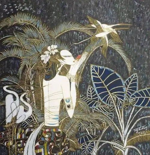 丁绍光现代重彩画作品欣赏