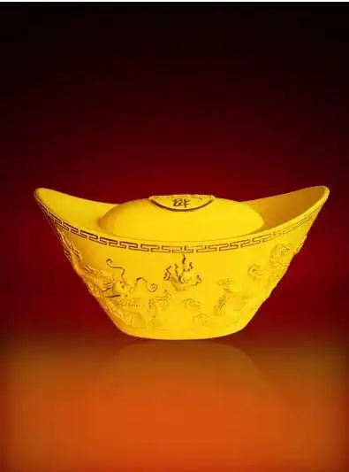 这种现象就是头顶太极两仪,脚踏元宝,元宝上还写着各种有关钱财的祝福