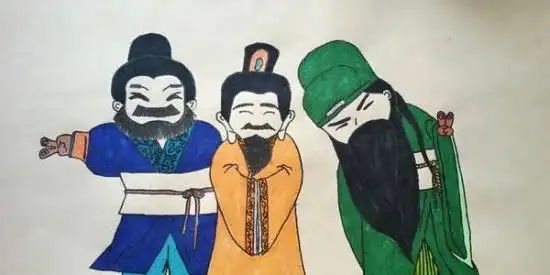 张飞关羽的卡通简笔画