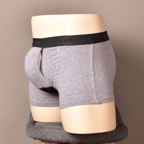 男纯棉枪弹分离平角内裤太空舱透气向上托举囊袋网孔防粘黏四角裤