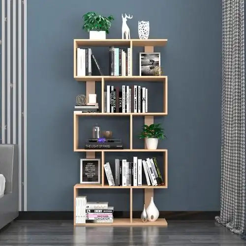 书架落地简约现代置物架学生书房卧室书柜家用多层收纳架客厅隔断