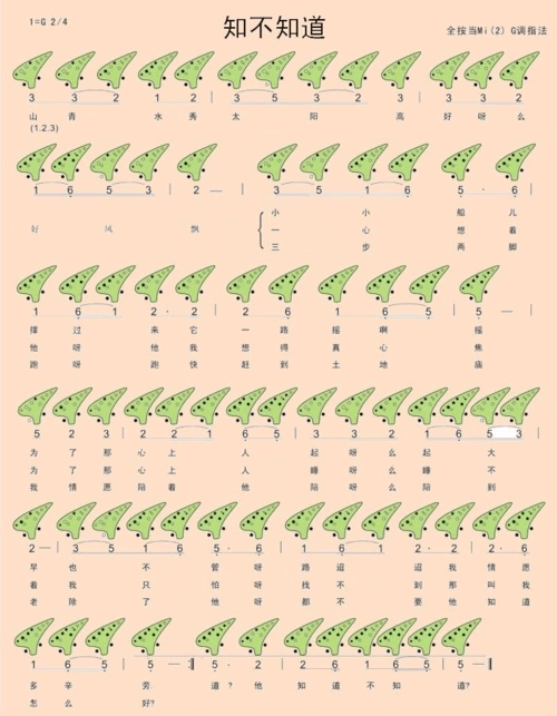 送别陶笛简谱六孔(2)