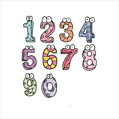 可爱卡通数字图片