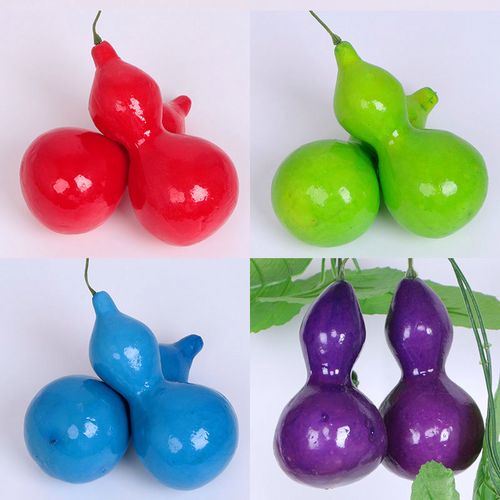 仿真葫芦假水果挂件摆件装饰水果店超市吊顶塑料水果蔬菜彩色葫芦