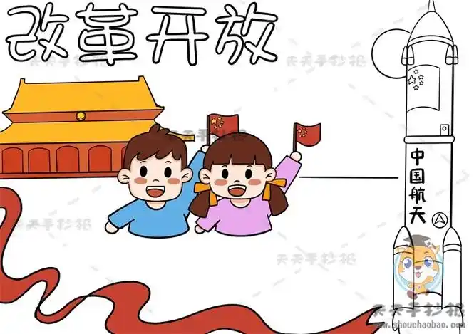 改革开放手抄报怎么画