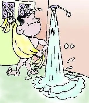 浪费水的现象简笔画