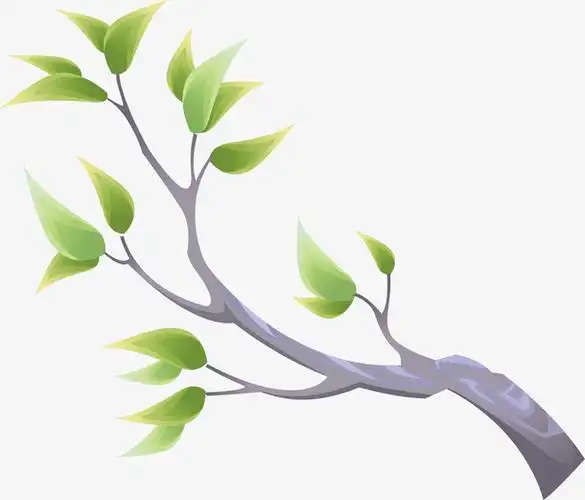 卡通树枝矢量图下载