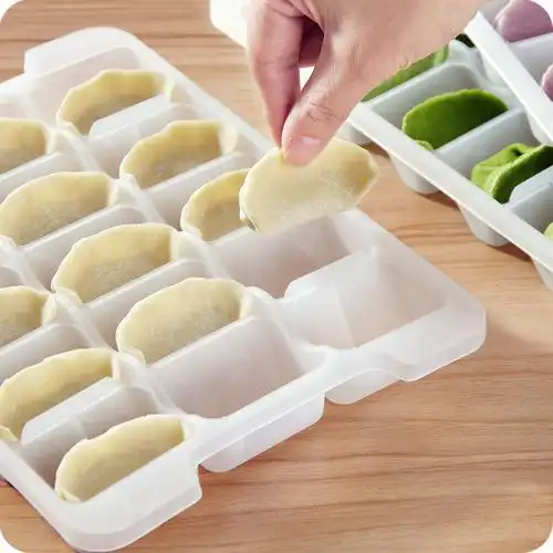 厨房多层分格饺子盒食品收纳盒冰箱保鲜盒塑料盒馄饨饺子冷冻盒子