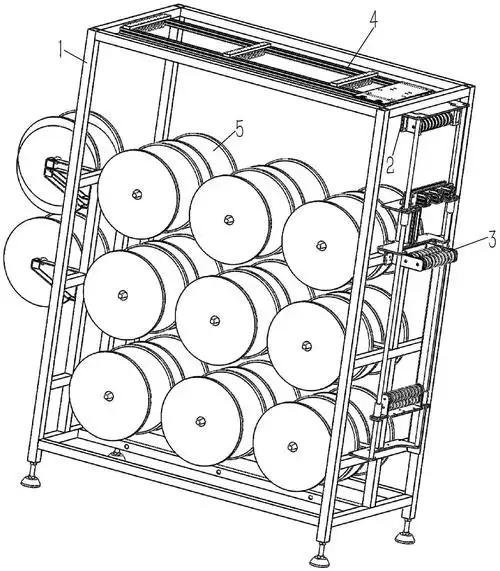 用于led模组焊线工序的放线器的制作方法