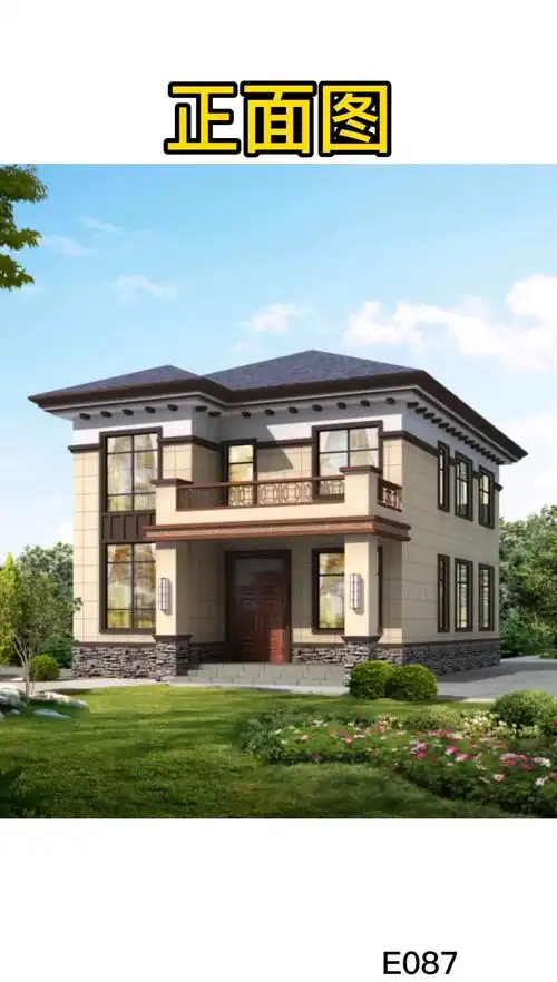 二层别墅#农村小户型二层别墅设计好了,占地105㎡,带阳台