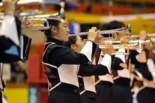 图文:哈萨克斯坦vs克罗地亚 美女在吹小号